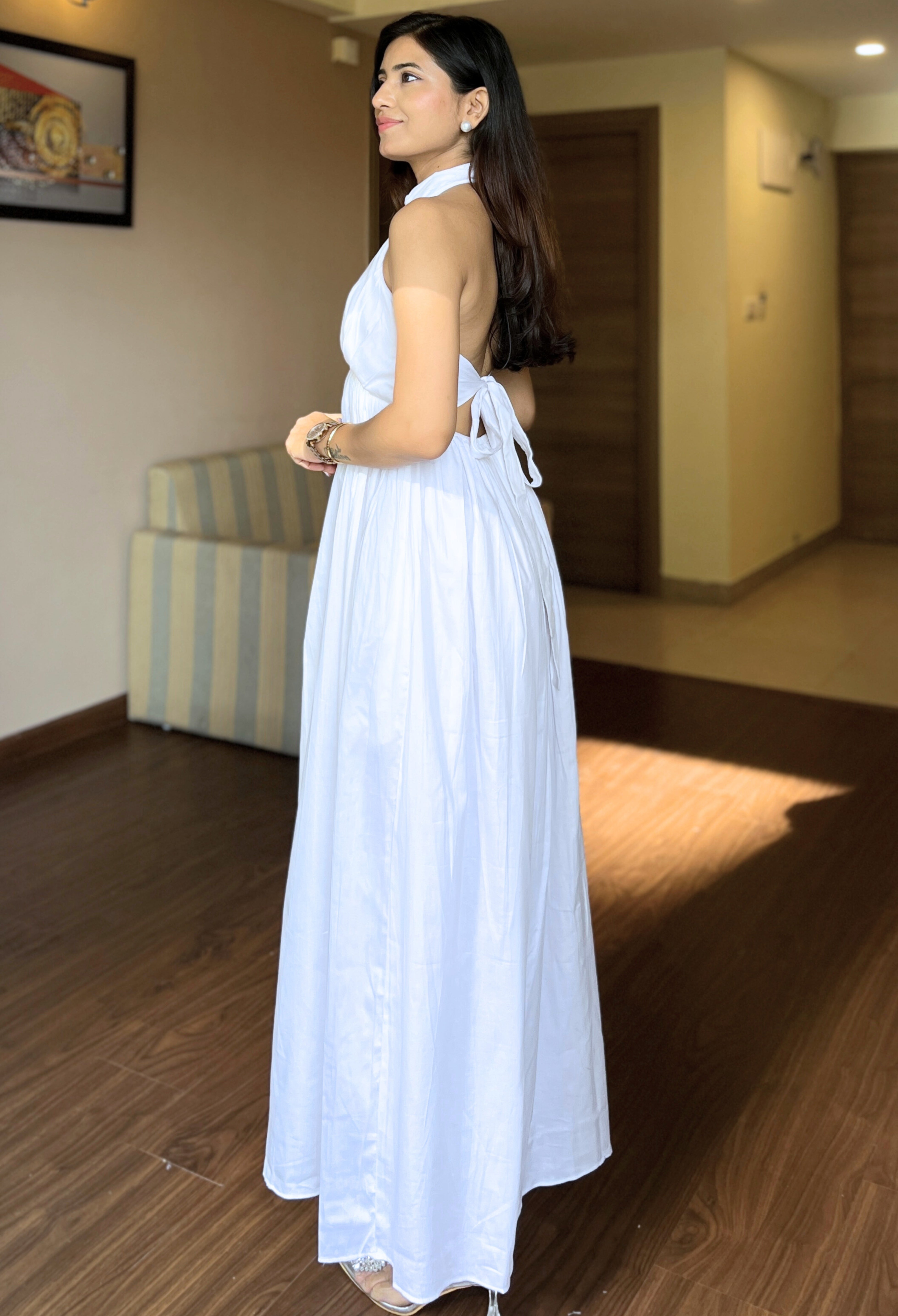 Tulip - White Halterneck Dress