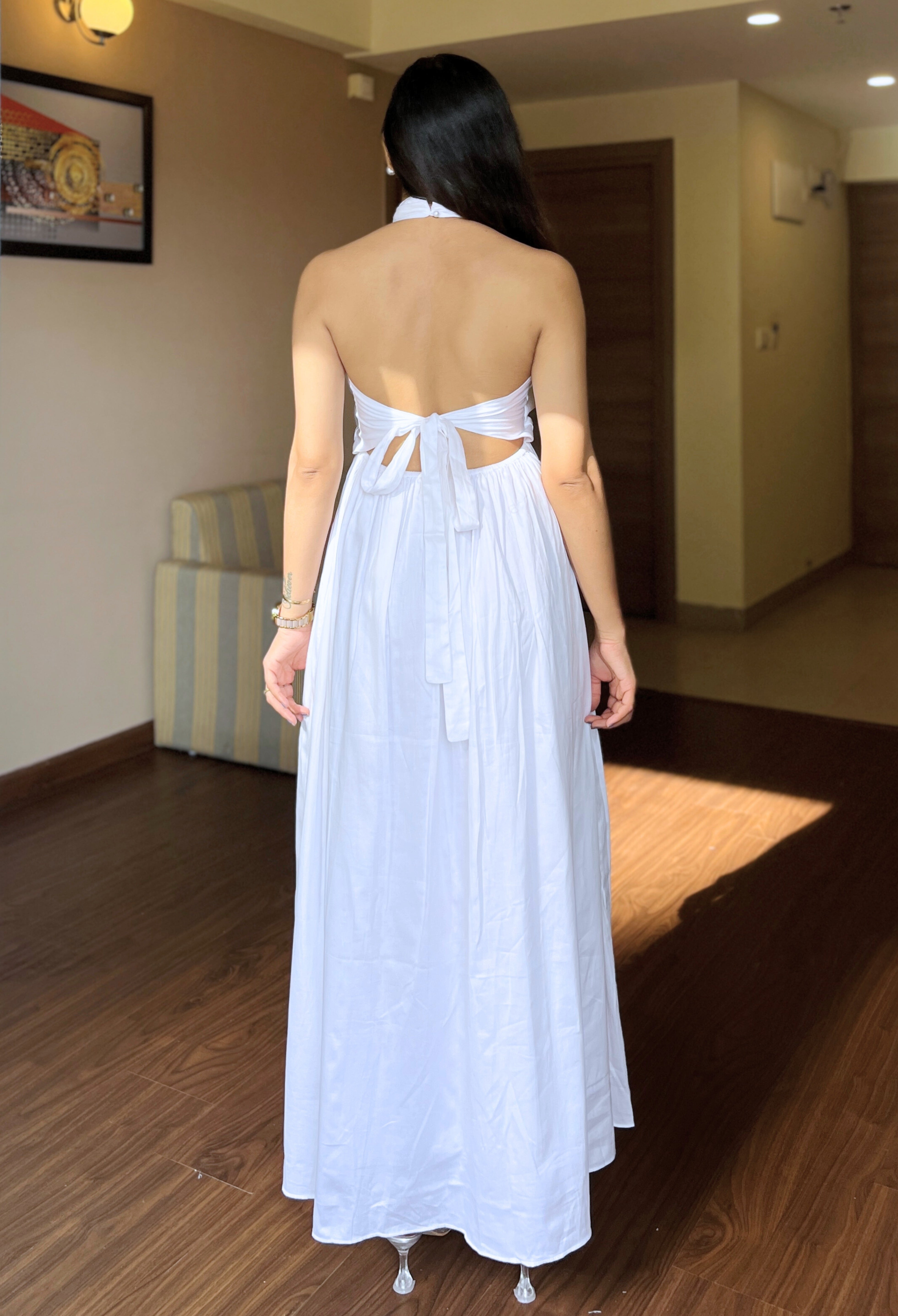 Tulip - White Halterneck Dress