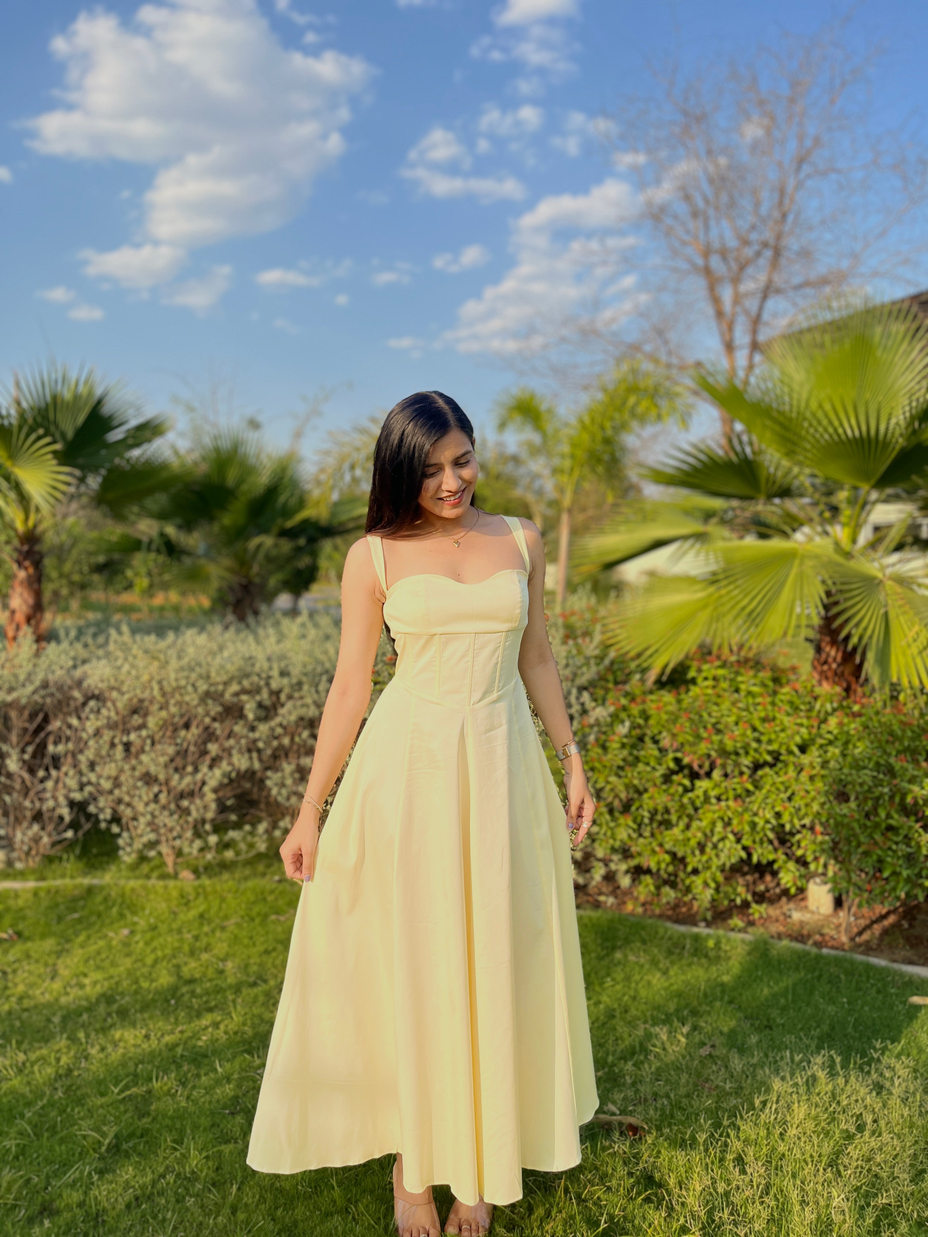 Glow Butter Yellow Dress Ritara by Roshni Glow Butter Yellow Dress Ritara by Roshni