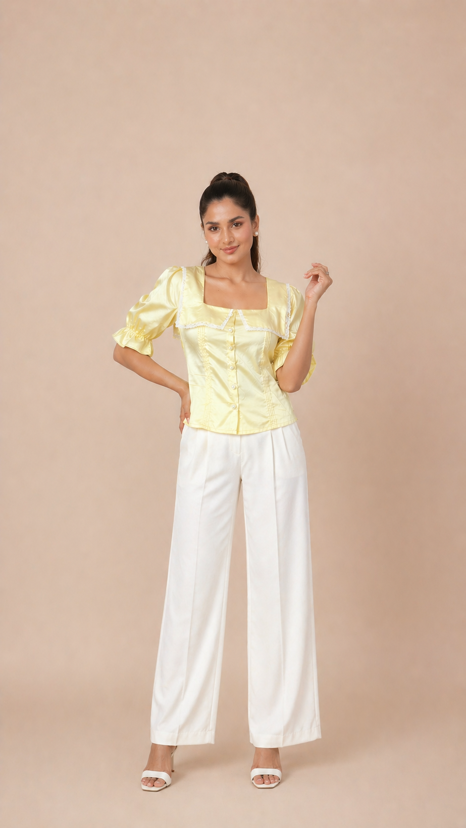 Sunshine Yellow Lace Top
