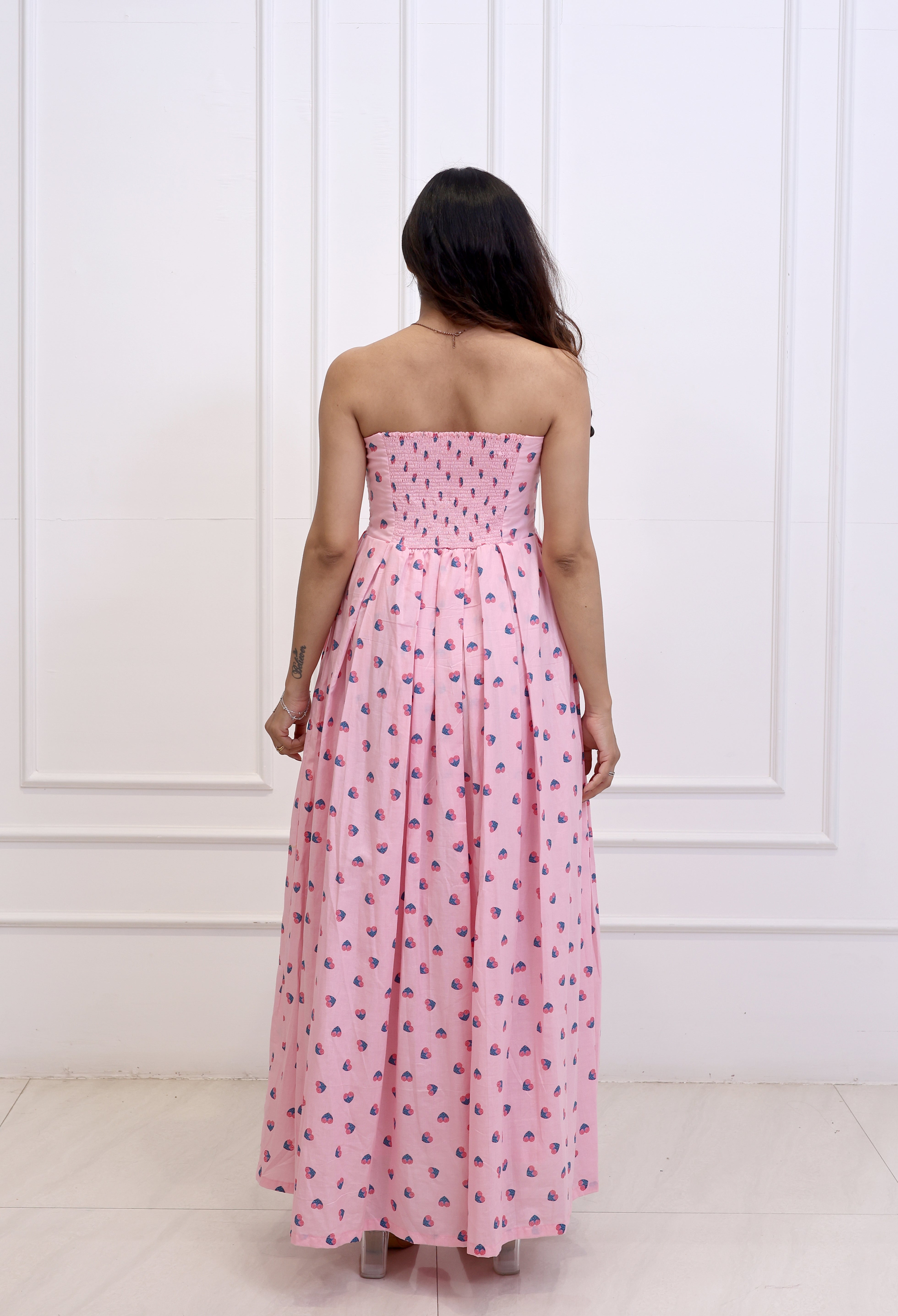 Sofie – Strawberry Padded Maxi Dress