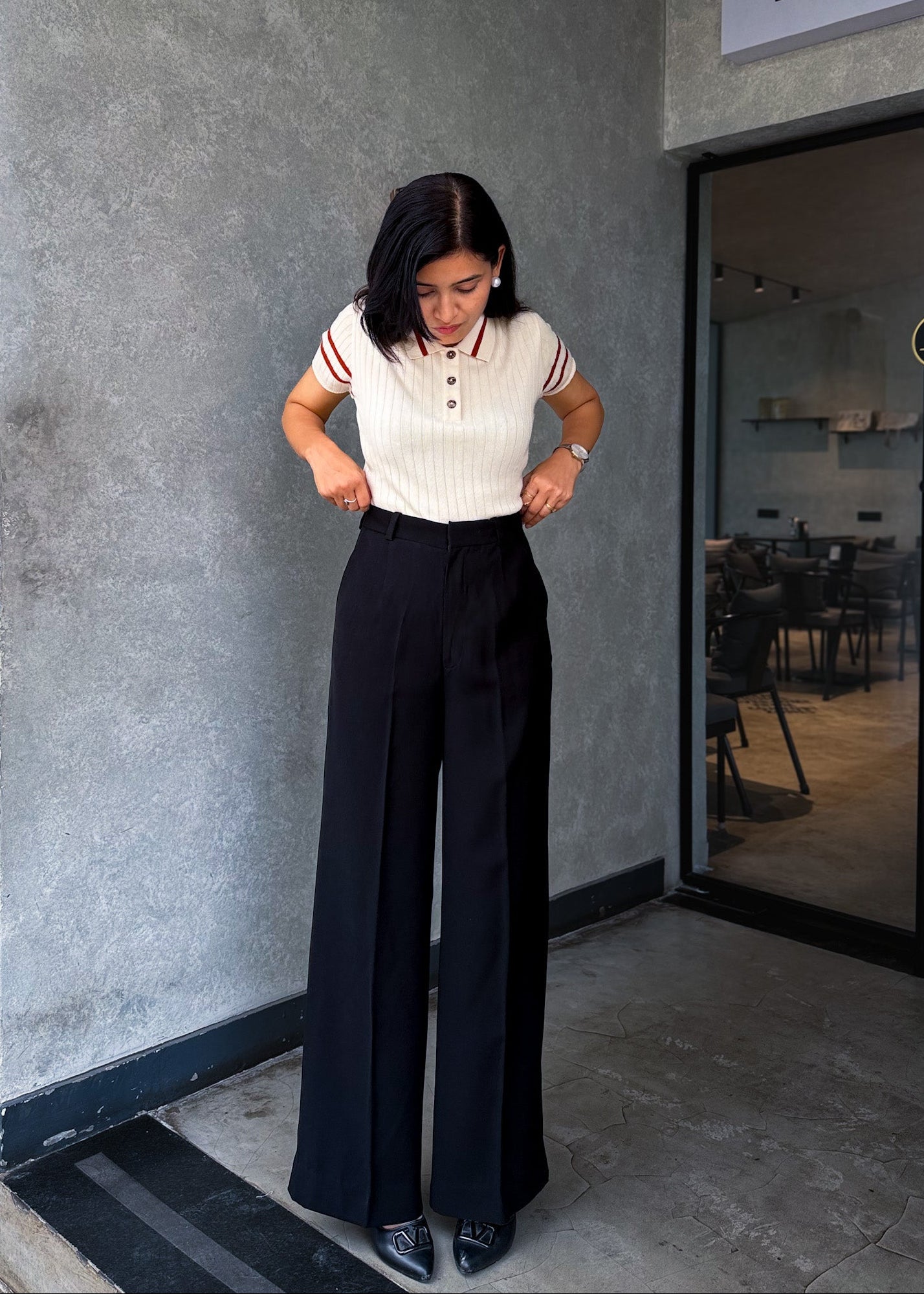 Classic Black Tailored Fit Trousers