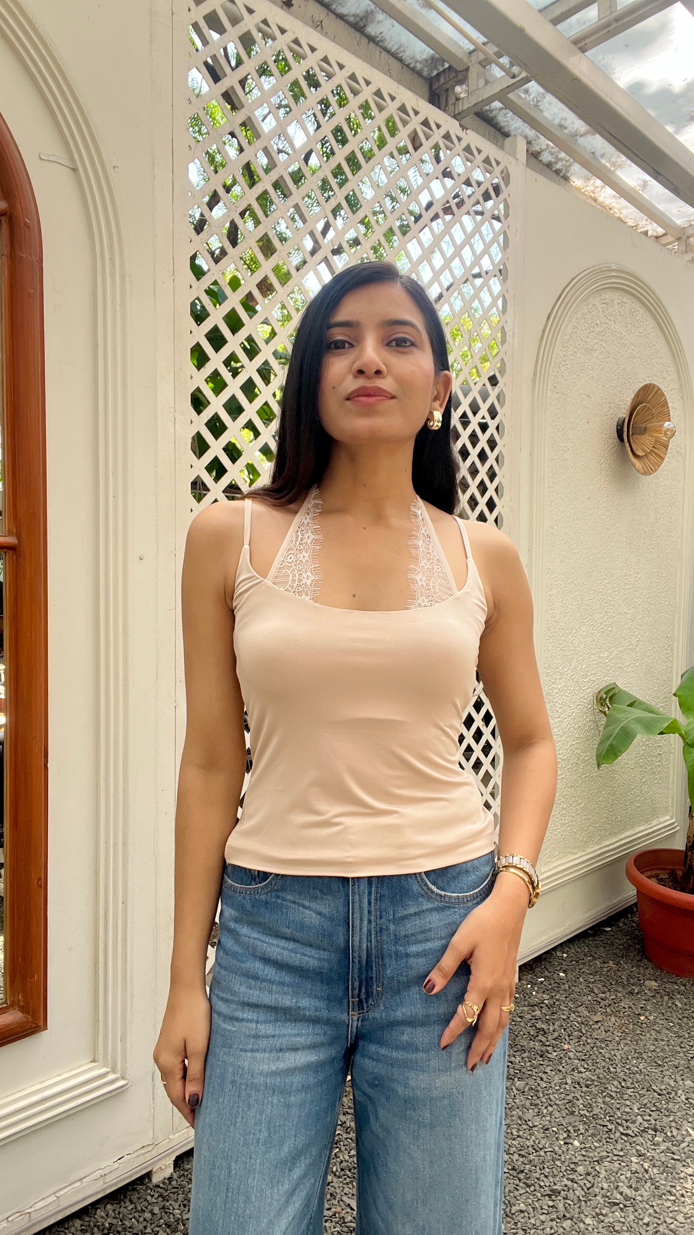 Demi Skin Colour Lace Top